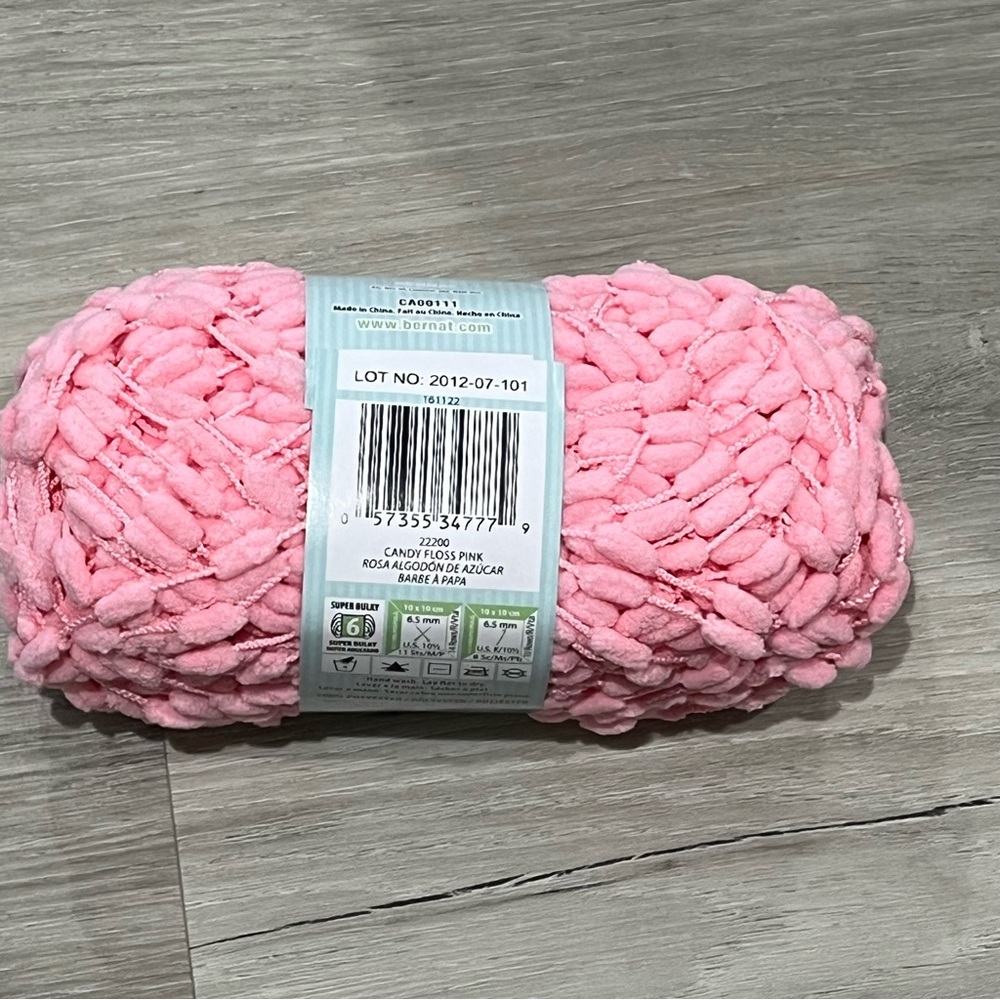 NWT Set of 3 Skeins Bernat Baby Pom Pom Yarn (3.5 oz ea) Candy Floss Pink #6 - Picture 6 of 9